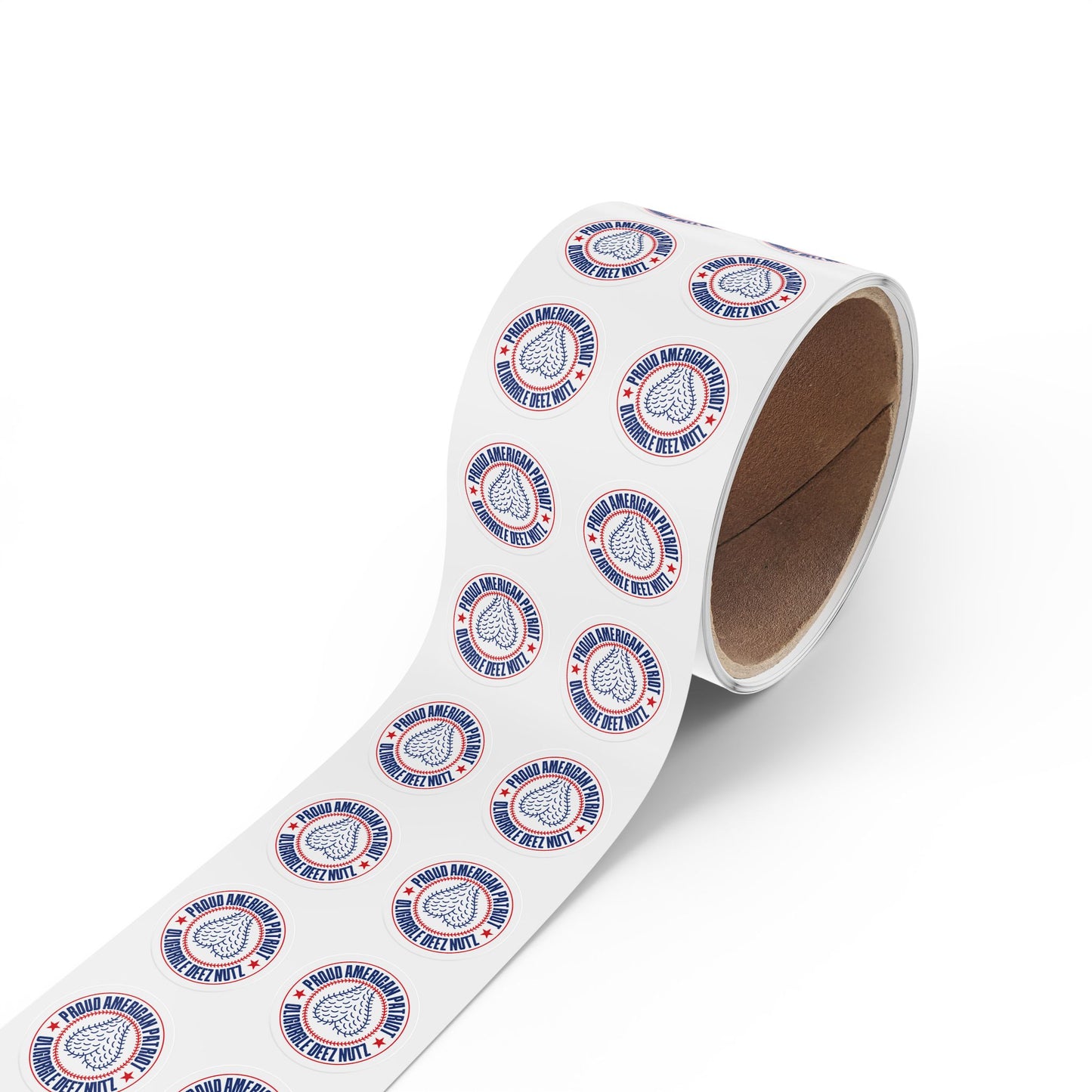 Proud American Patriot Oligargle Deez Nutz Round Sticker Label Rolls