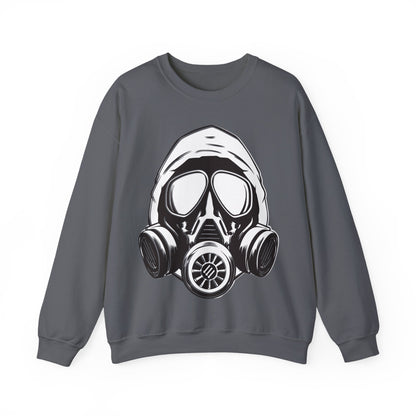 Hooded Antifa Gasmask Three Arrows - Sweatshirt