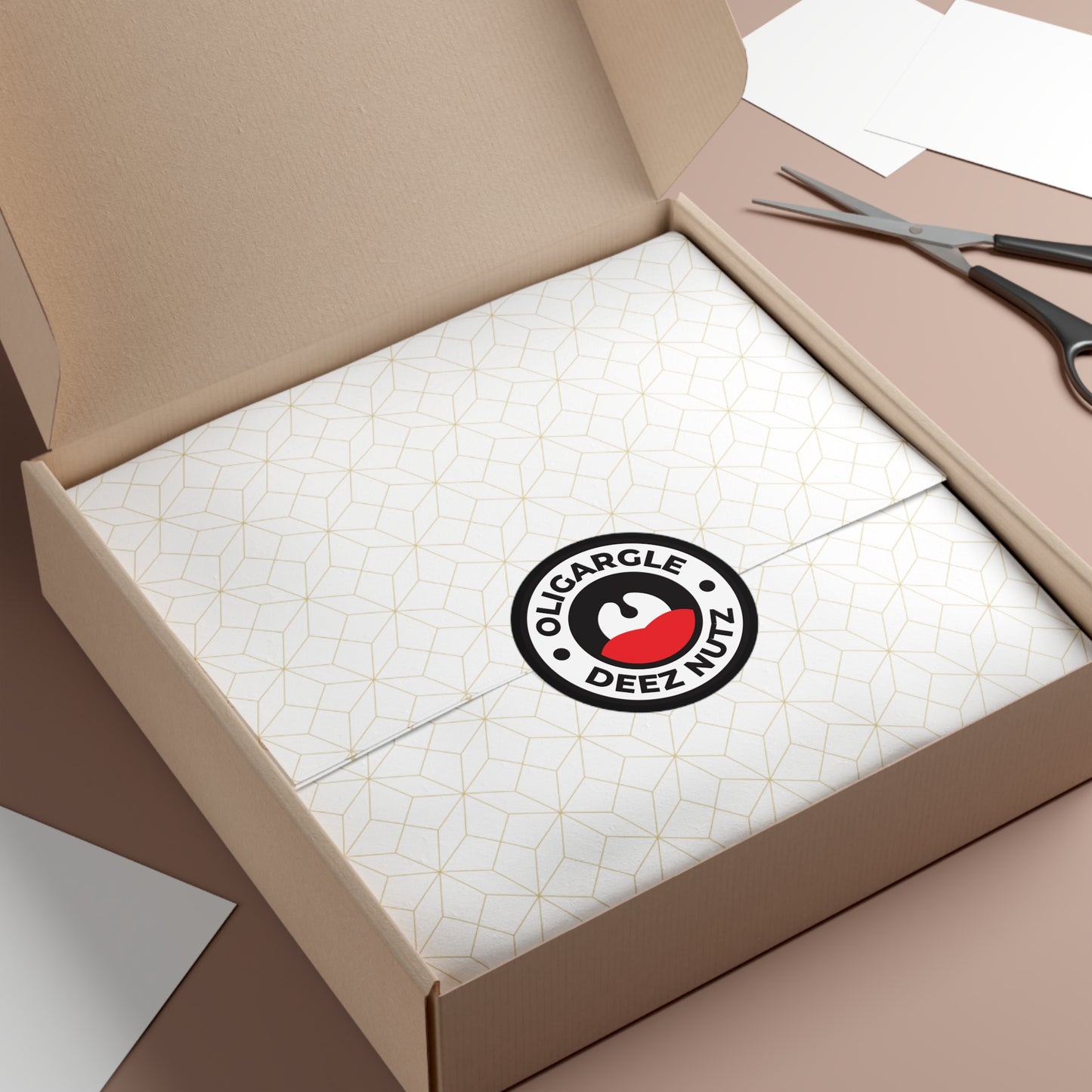 Oligargle Deez Nutz – Round Vinyl Sticker