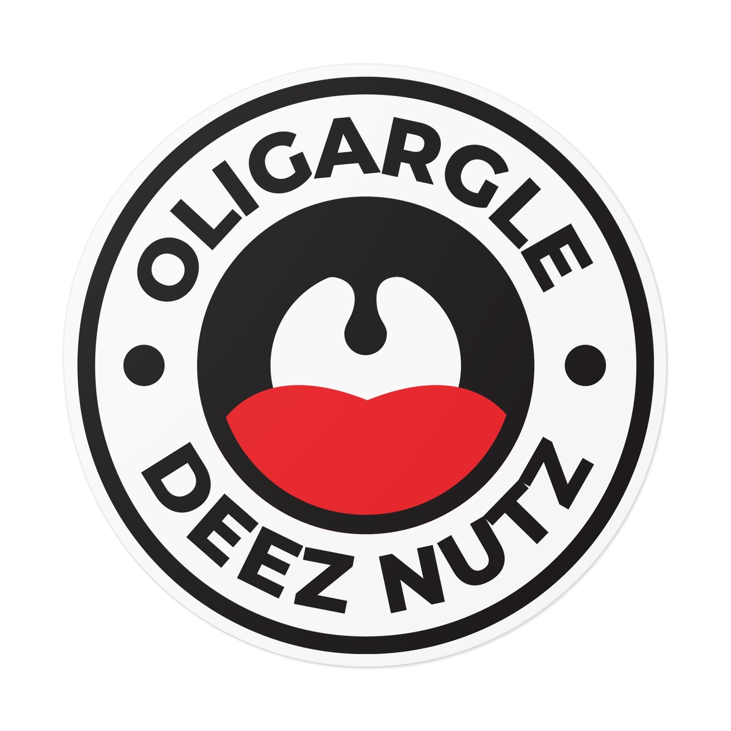Oligargle Deez Nutz - Autocollants ronds en vinyle