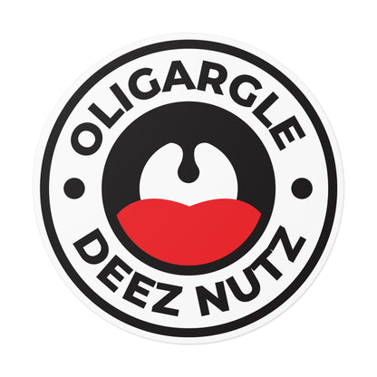 Oligargle Deez Nutz - Autocollants ronds en vinyle