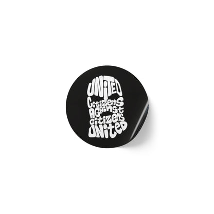 United Citizens Against Citizens United – Round Sticker Label Rolls - Anti Trump No Kings Protest Decal