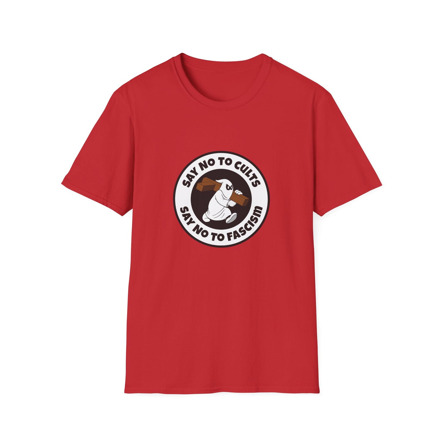 Say No to Cults – Anti-Fascism Satire T-Shirt