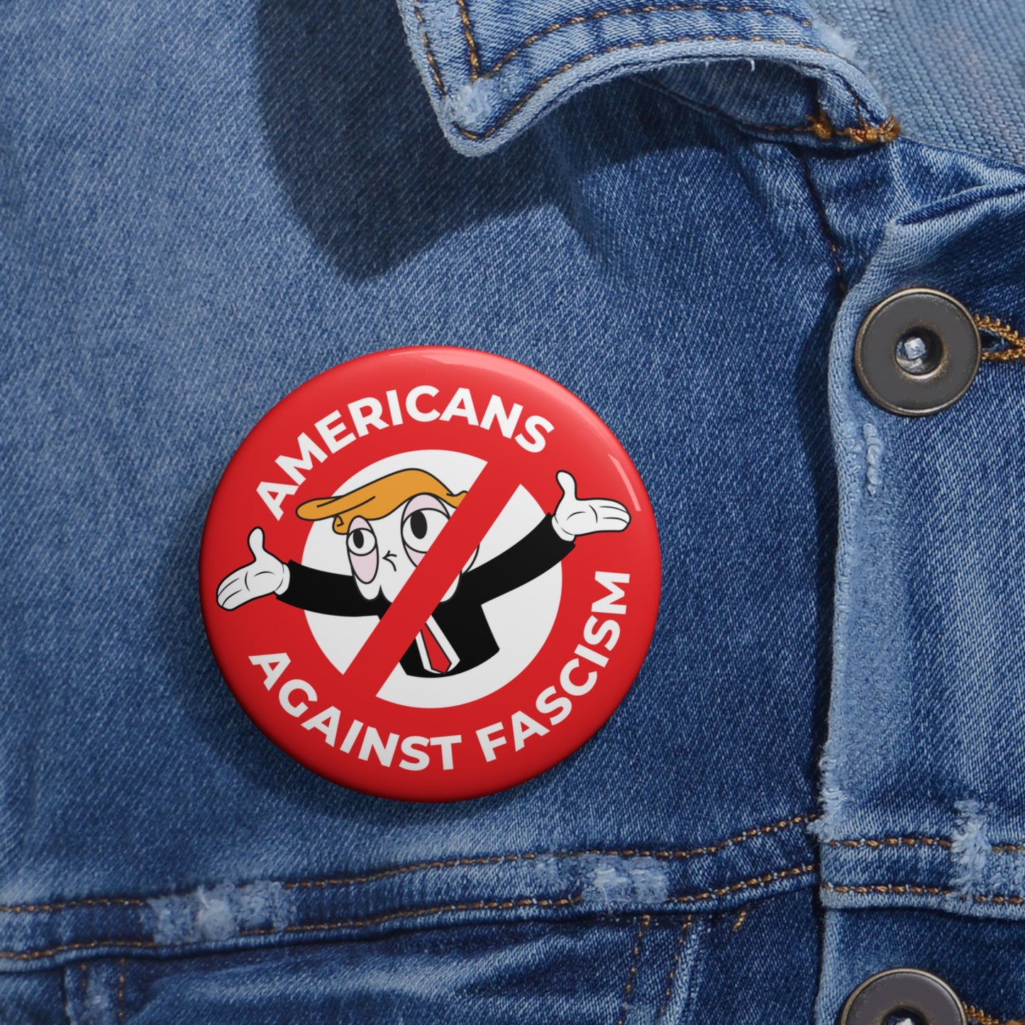 Les Américains contre le fascisme - Pin's