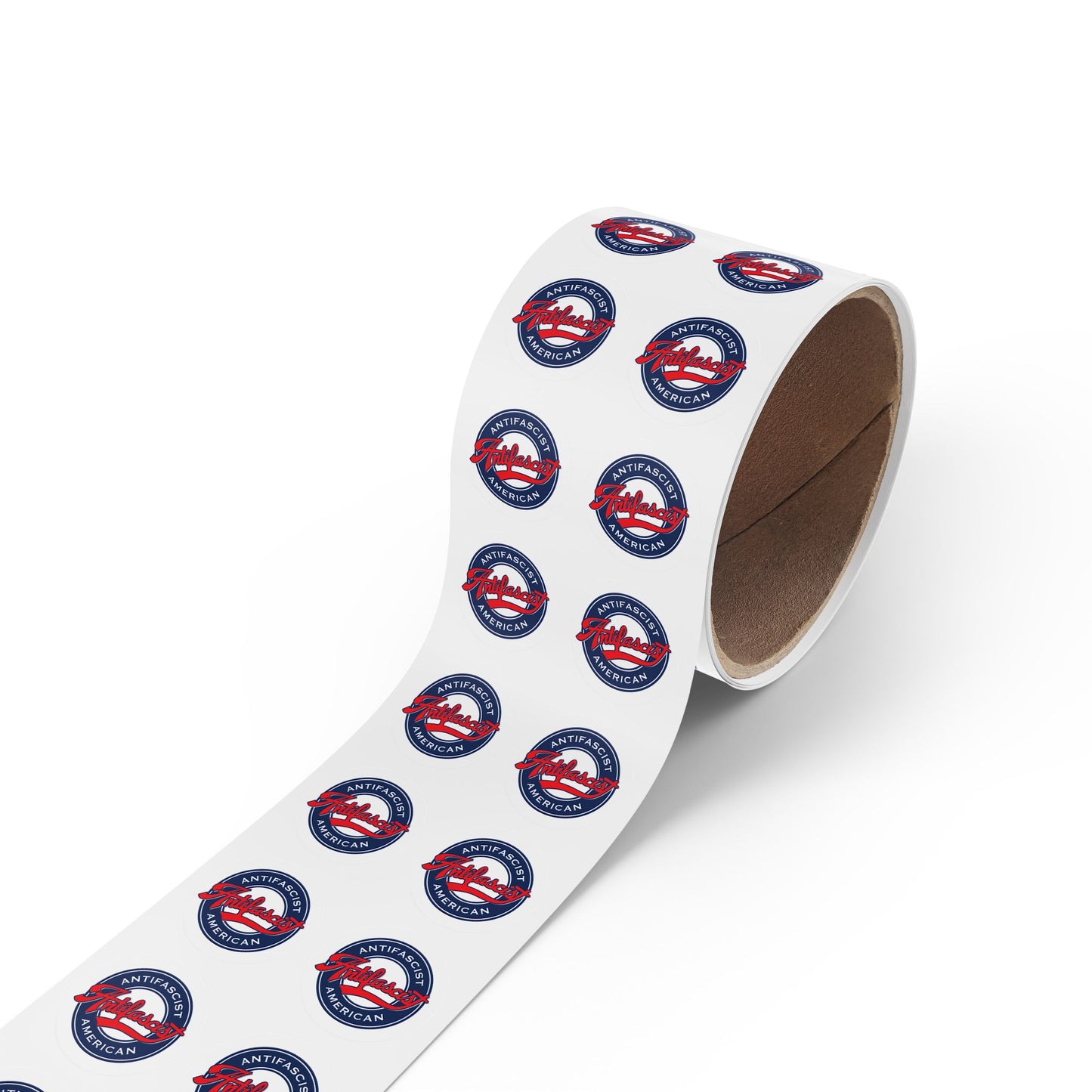 American Antifascist Round Sticker Label Rolls