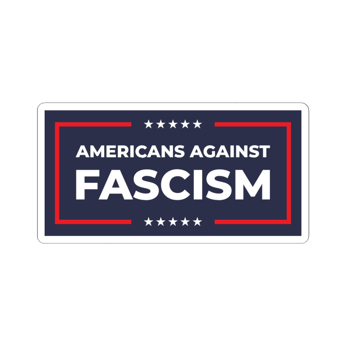 Les Américains contre le fascisme - Autocollant à découper