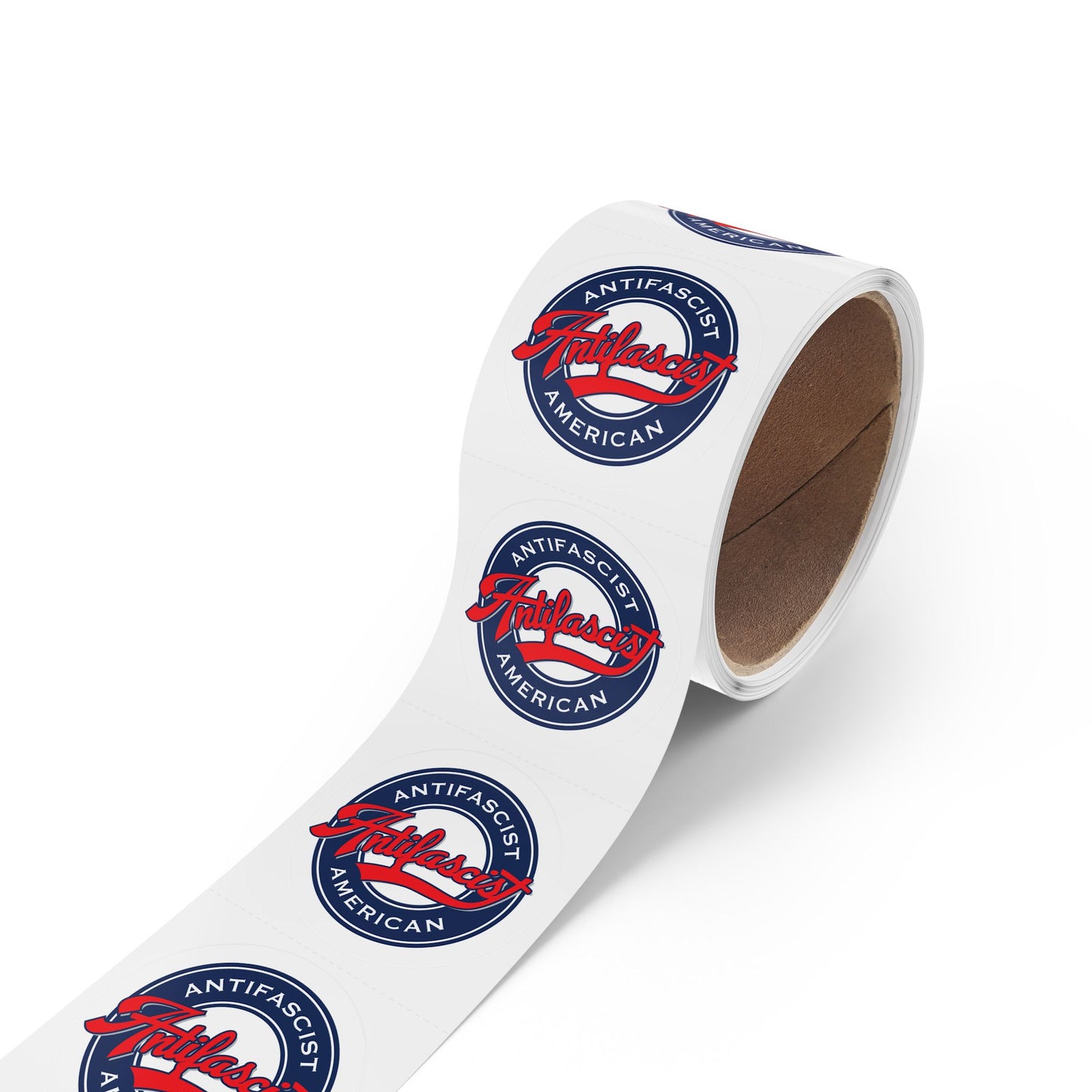 American Antifascist Round Sticker Label Rolls