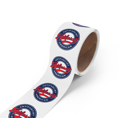 American Antifascist Round Sticker Label Rolls