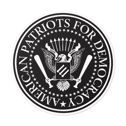 American Patriots For Democracy – Round Vinyl Sticker