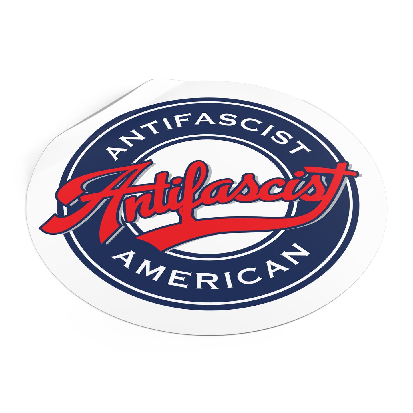 Antifascist American - Round Vinyl Stickers