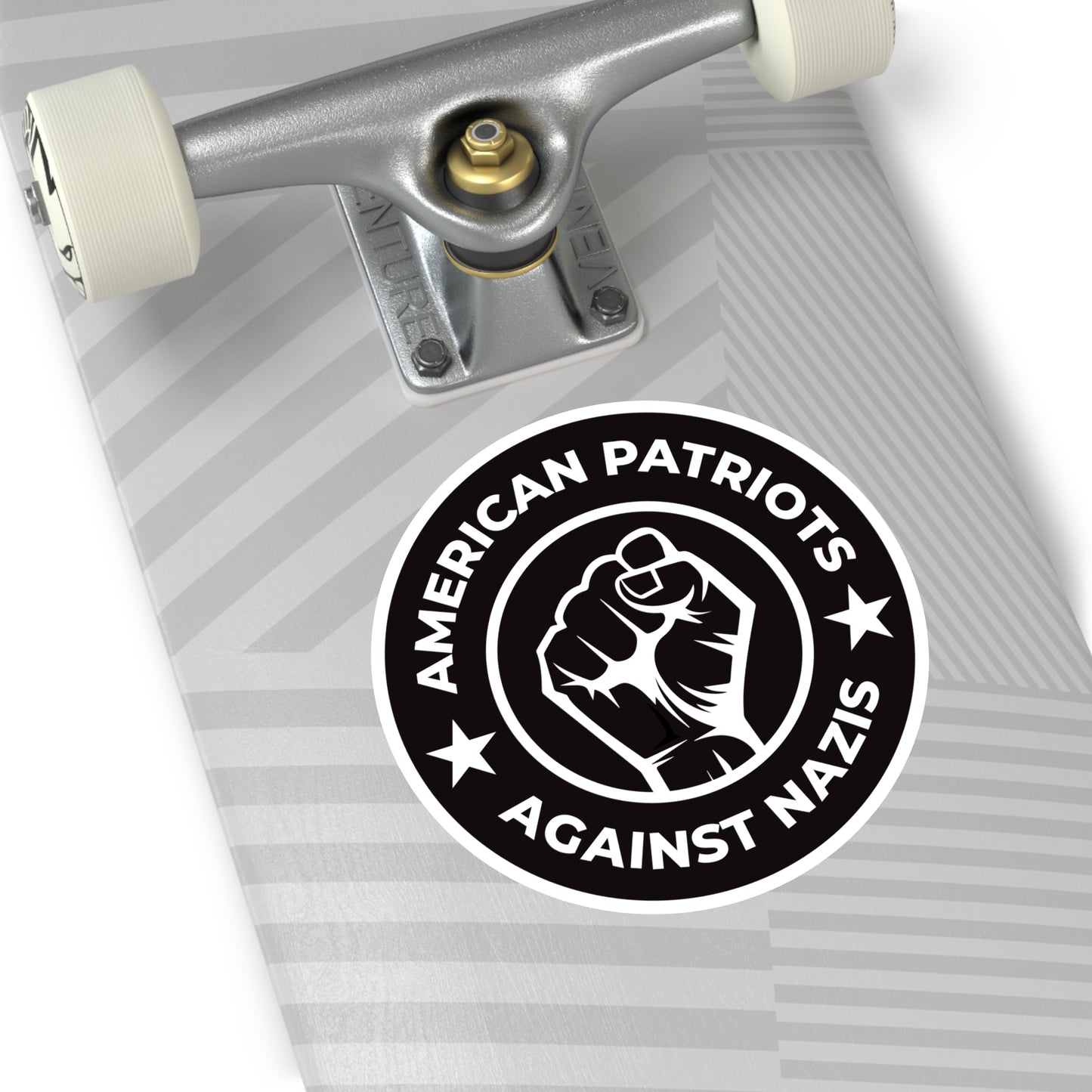 American Patriots Against Nazis – Round Vinyl Sticker