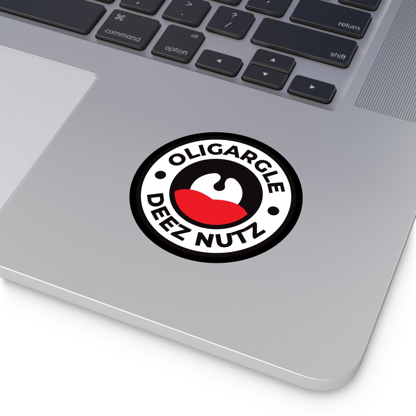 Oligargle Deez Nutz – Round Vinyl Sticker