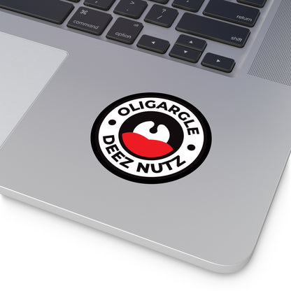 Oligargle Deez Nutz – Round Vinyl Sticker