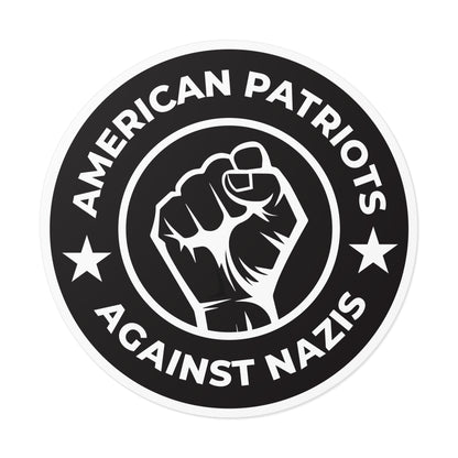 American Patriots Against Nazis – Round Vinyl Sticker