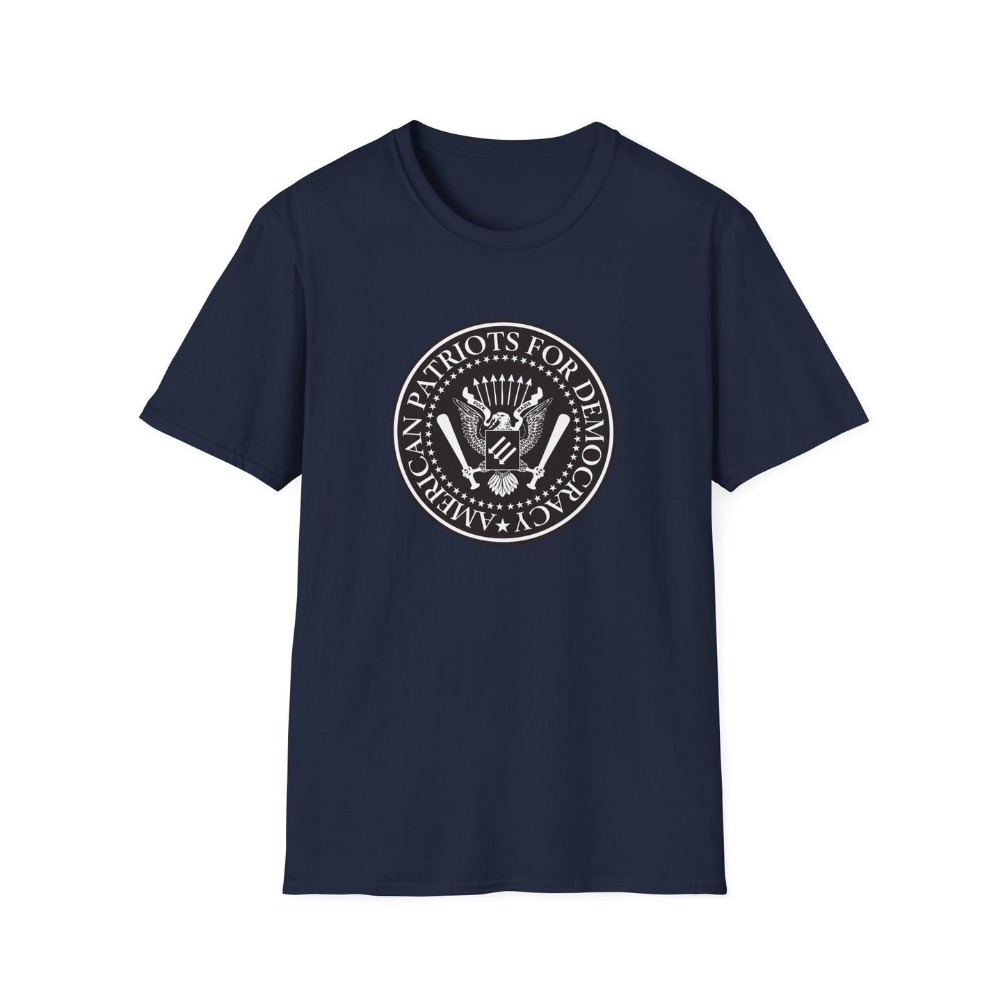 T-shirt « American Patriots for Democracy » – Déclaration pro-constitutionnelle et anti-autoritaire