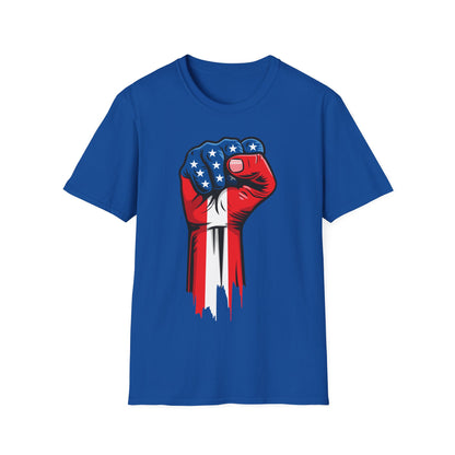 American Painted Hand – Patriotic Protest & Democracy T-Shirt