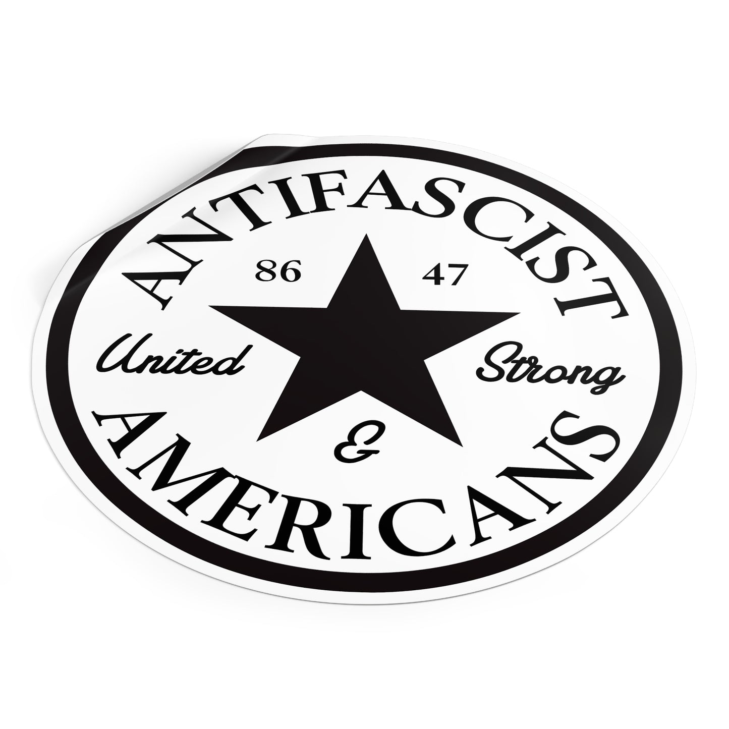 Antifascist Americans - Round Vinyl Stickers