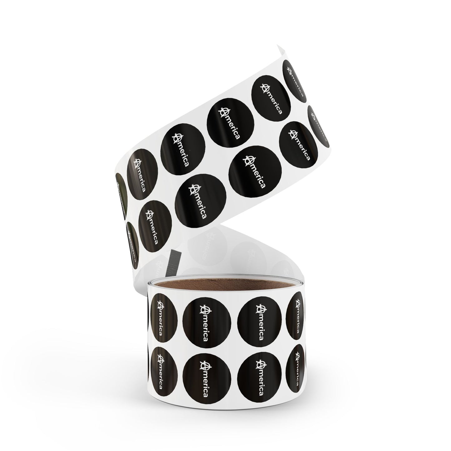 America Round Sticker Label Rolls