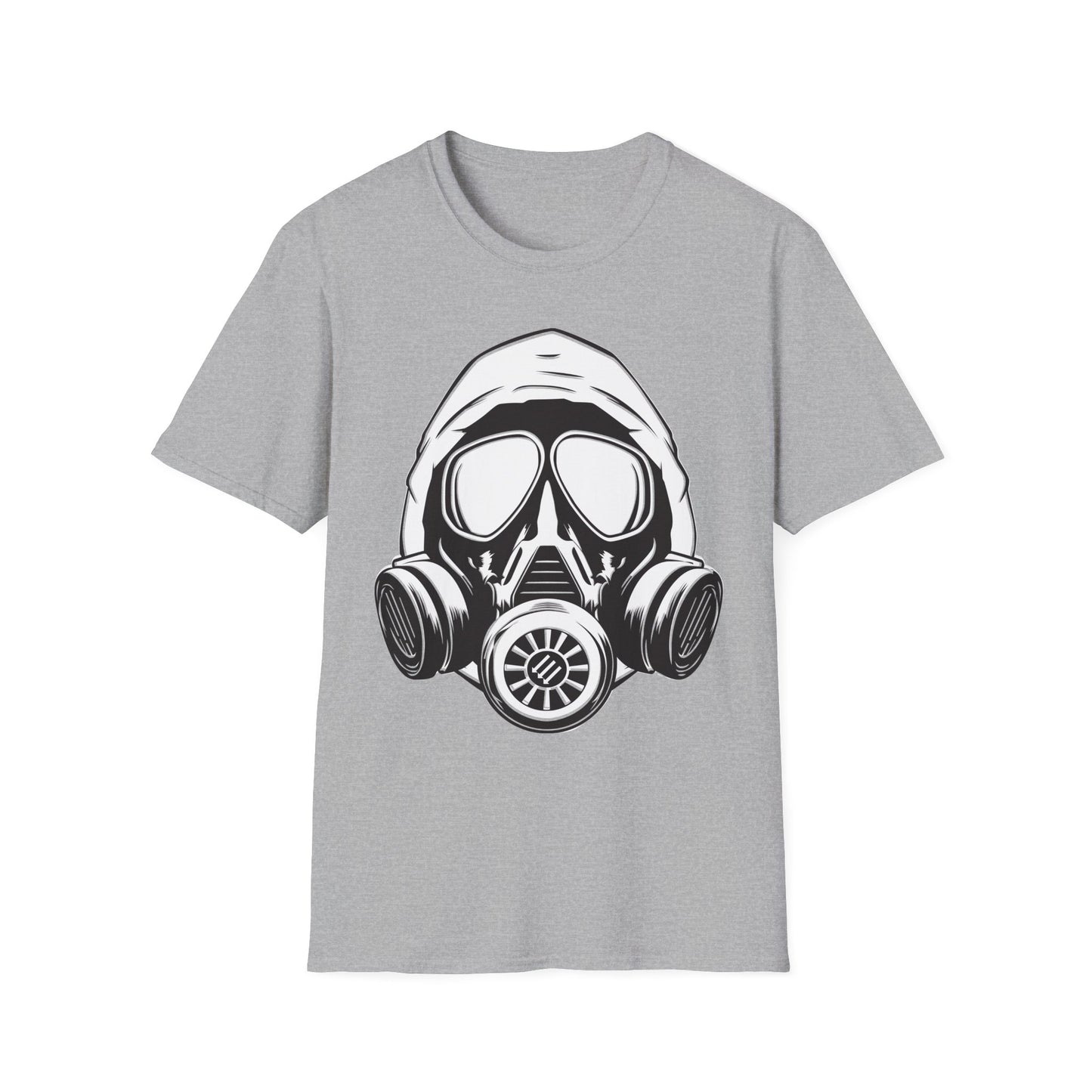 Hooded Antifa Gasmask Three Arrows T-shirt