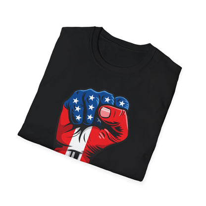 American Painted Hand – Patriotic Protest & Democracy T-Shirt