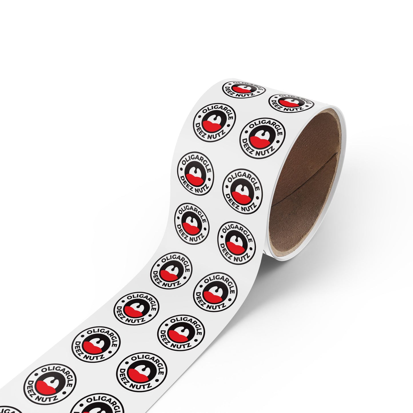 Rouleaux d'étiquettes autocollantes rondes Oligargle Deez Nutz
