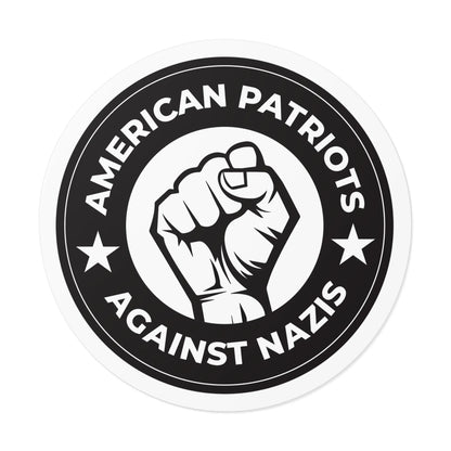 American Patriots Against Nazis - Round Vinyl Stickers - Free Oppression