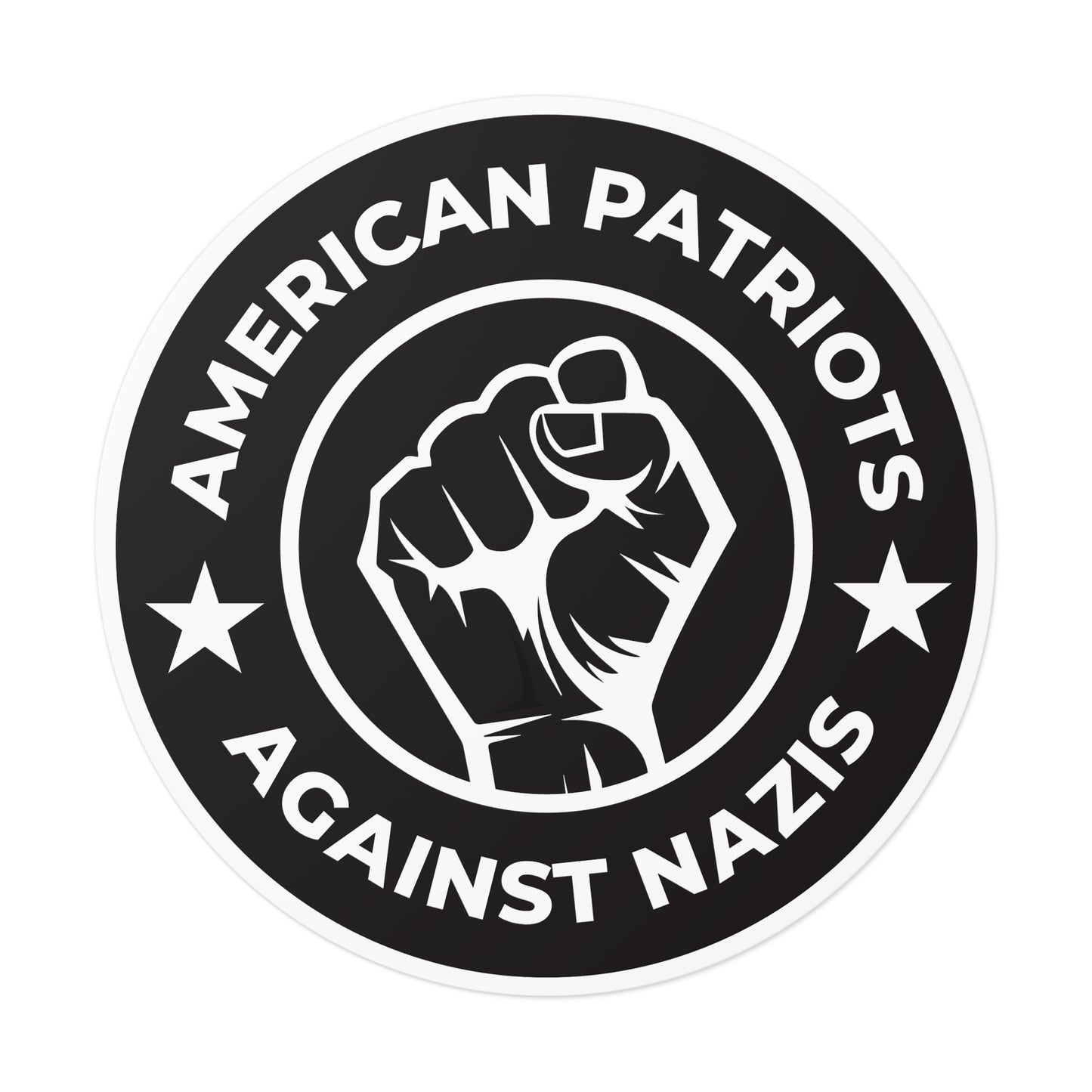 American Patriots Against Nazis – Round Vinyl Sticker