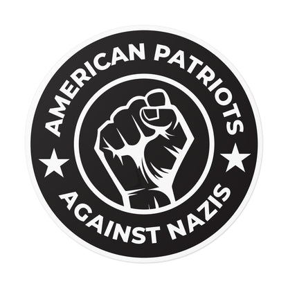 American Patriots Against Nazis – Round Vinyl Sticker