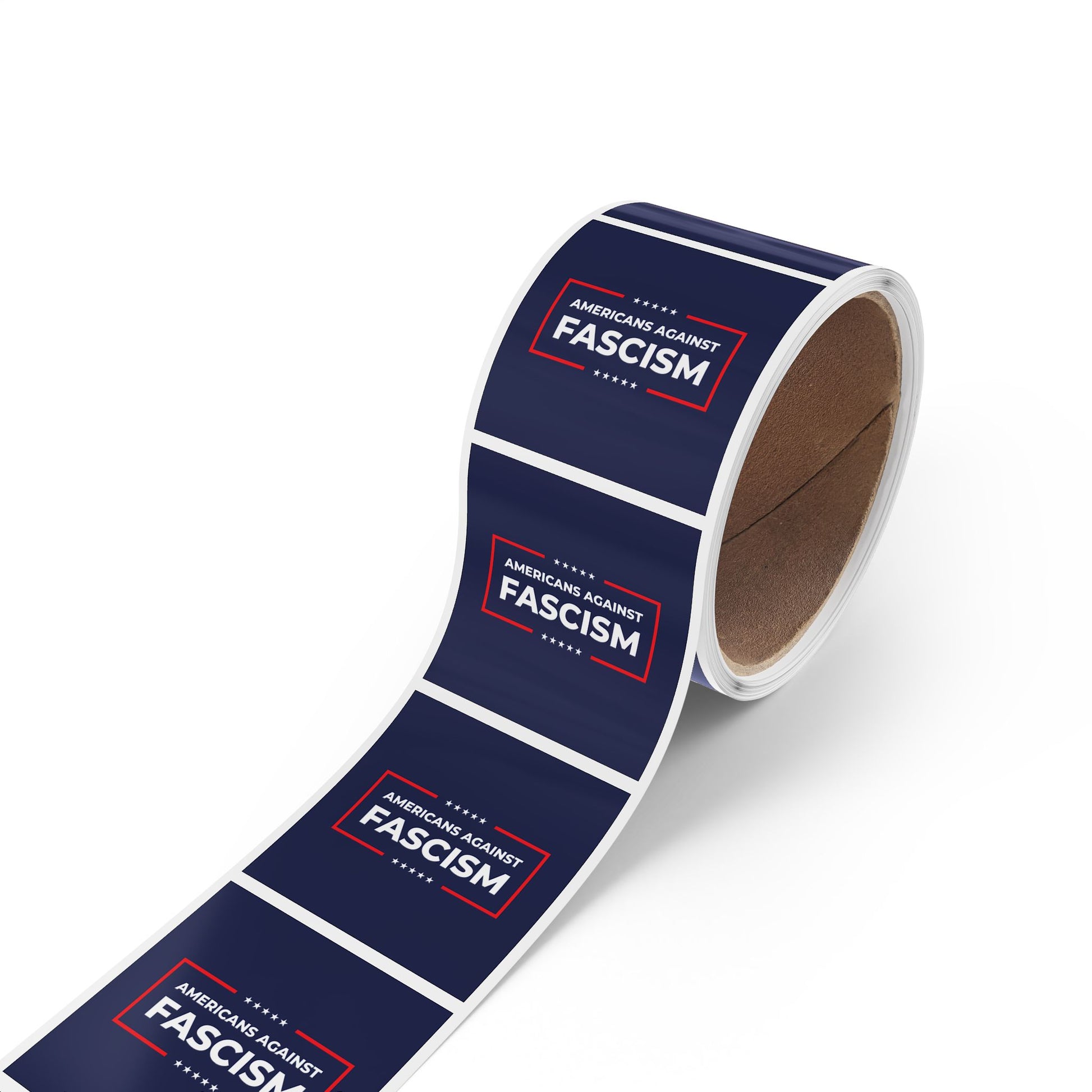 Americans Against Fascism - Square Vinyl Sticker Roll — Anti Trump Protest "No Kings" Antifascist Decals