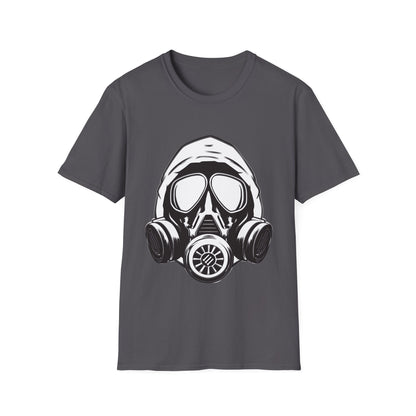 Hooded Antifa Gasmask Three Arrows T-shirt