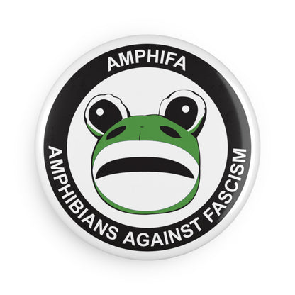 Amphifa Amphibians Against Fascism - Round Button Magnet - 1 & 10 pcs