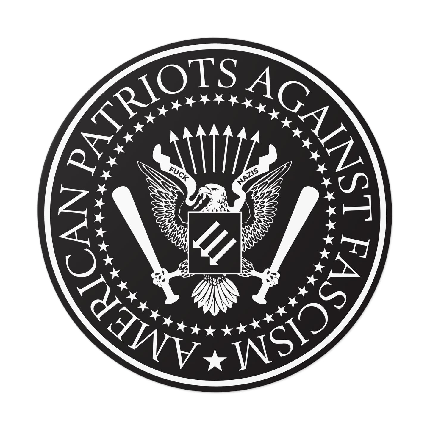 American Patriots Against Fascism – Round Vinyl Sticker