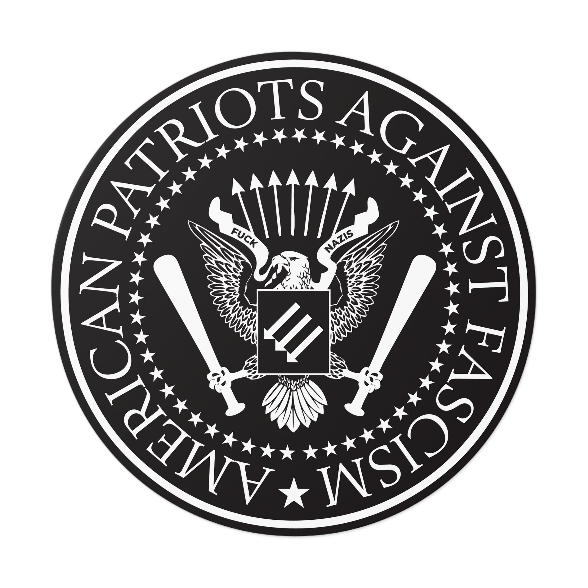 American Patriots Against Fascism – Round Vinyl Sticker