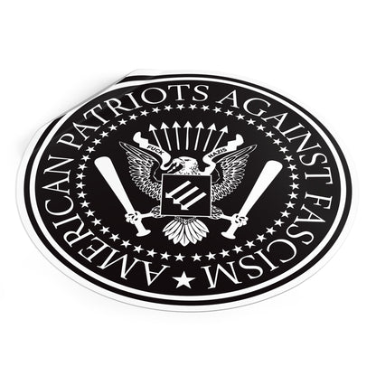 Patriotes américains contre le fascisme – Autocollants ronds en vinyle