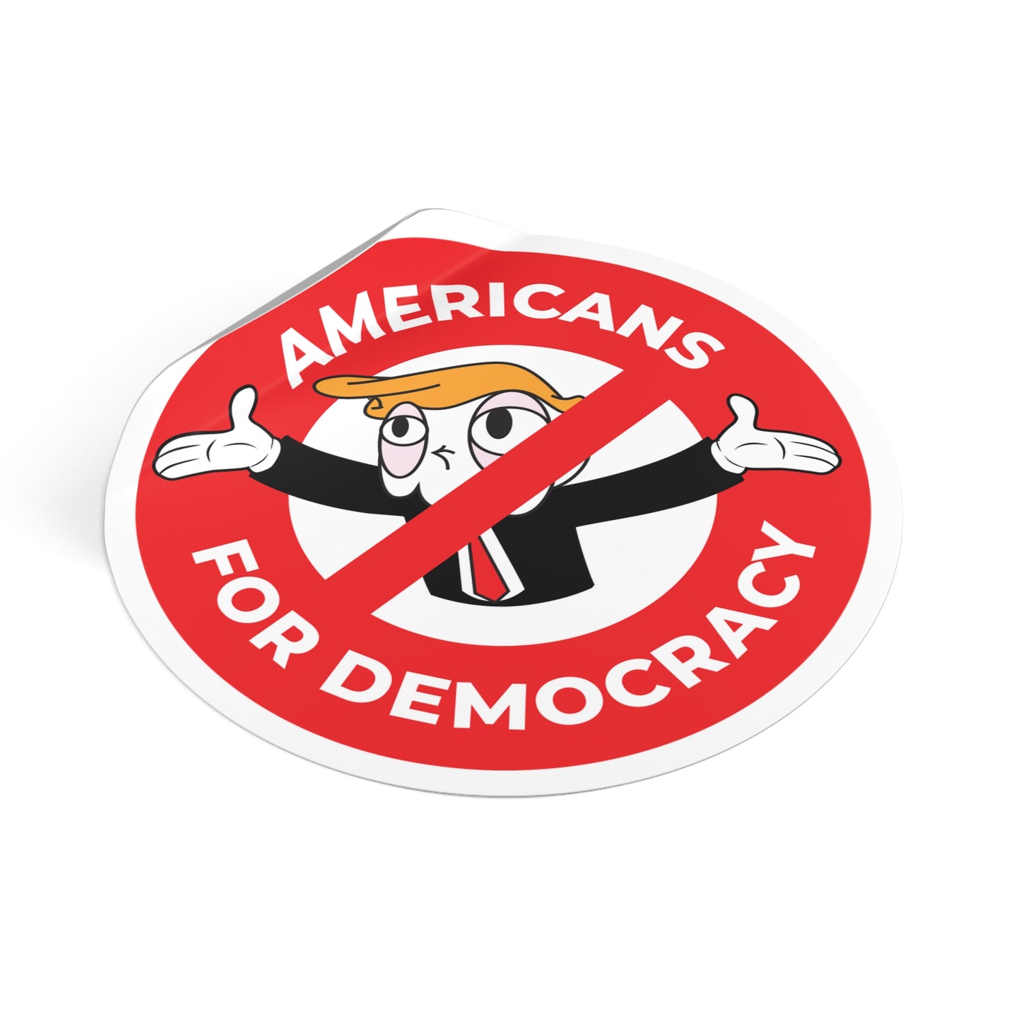 Americans For Democracy – Round Vinyl Sticker
