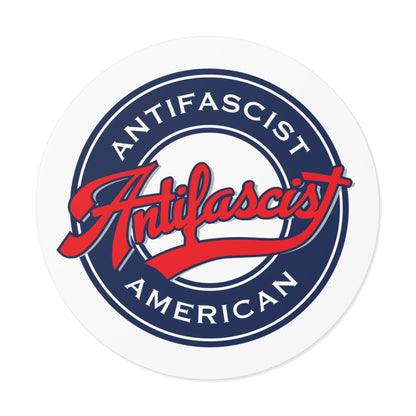 Antifascist American - Round Vinyl Stickers