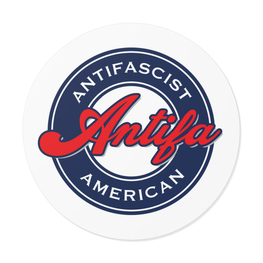 Antifascist American - Round Vinyl Stickers