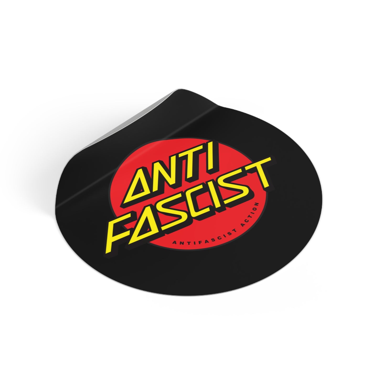 Antifascist Action - Round Vinyl Stickers