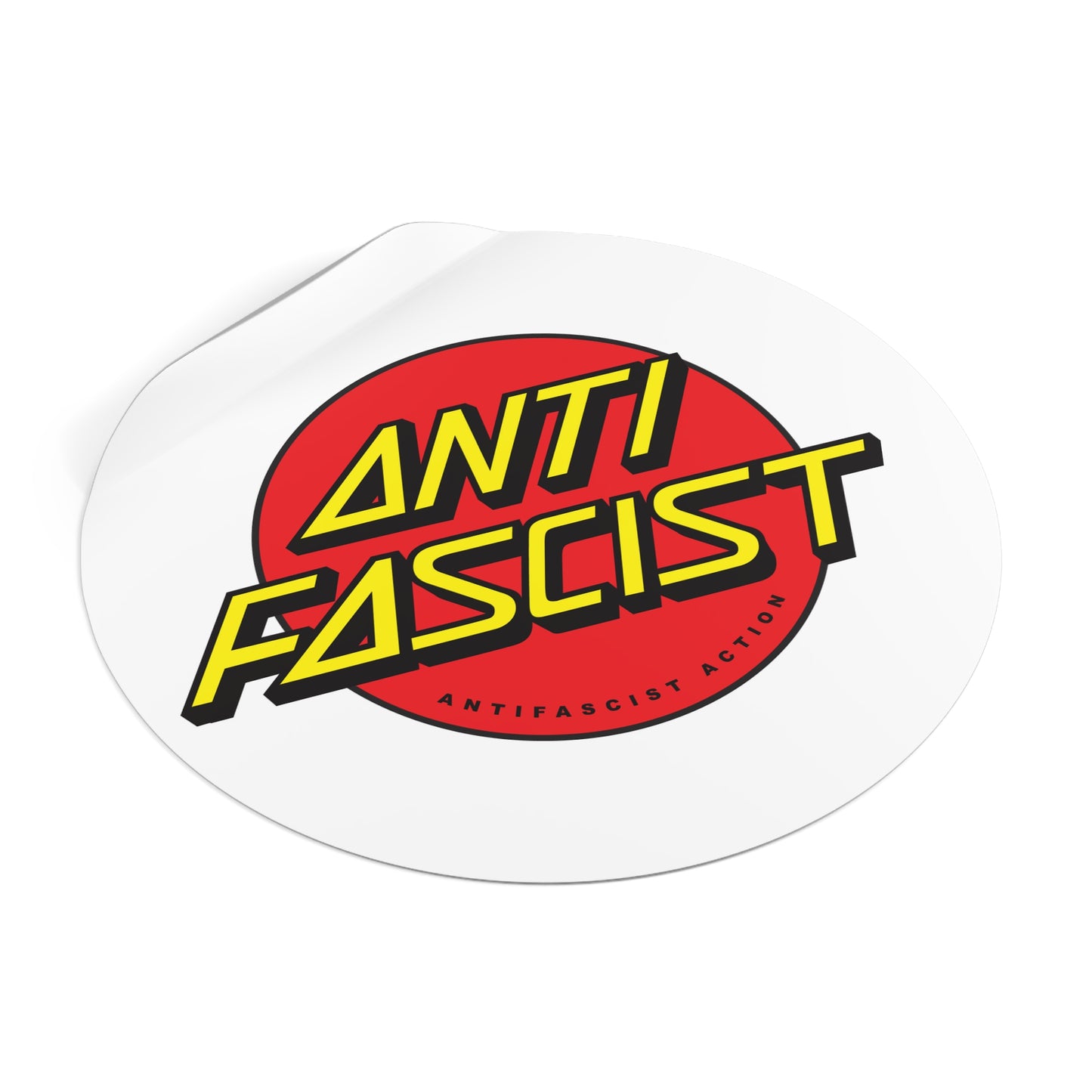 Antifascist Action – Round Vinyl Sticker