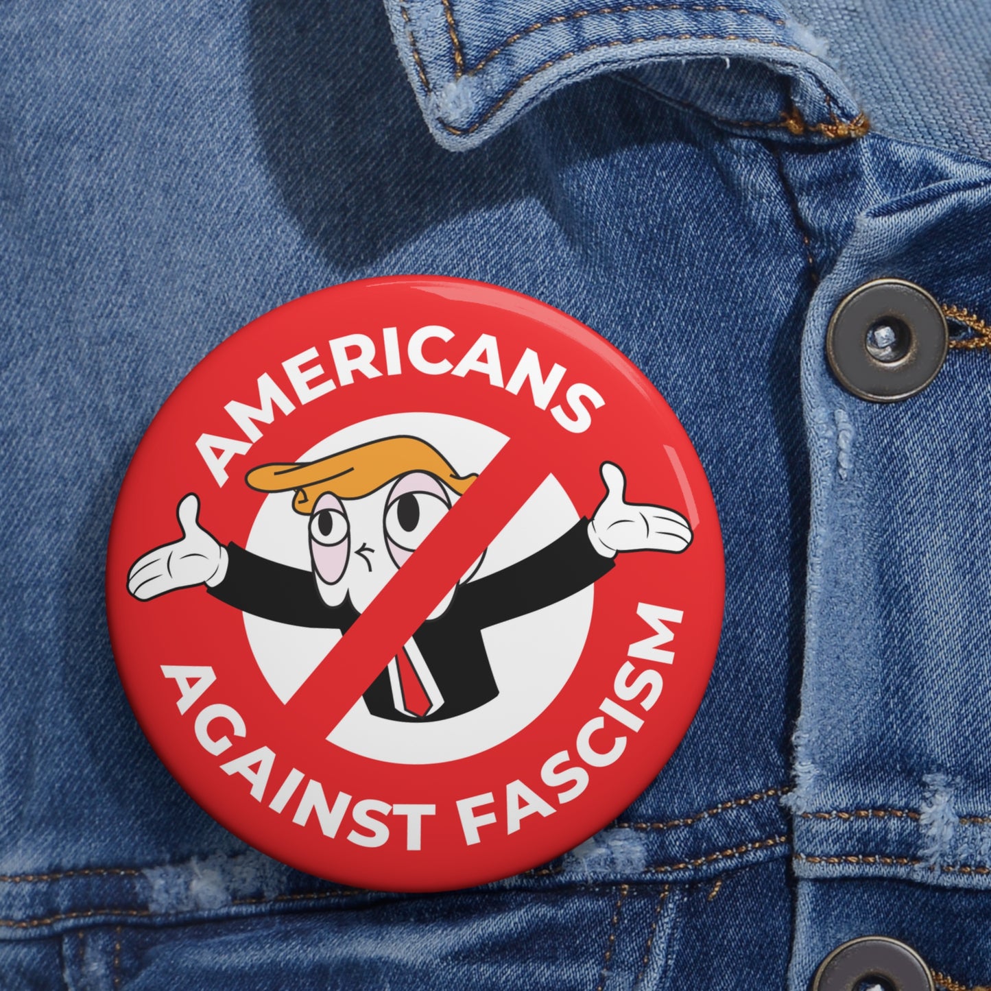 Les Américains contre le fascisme - Pin's