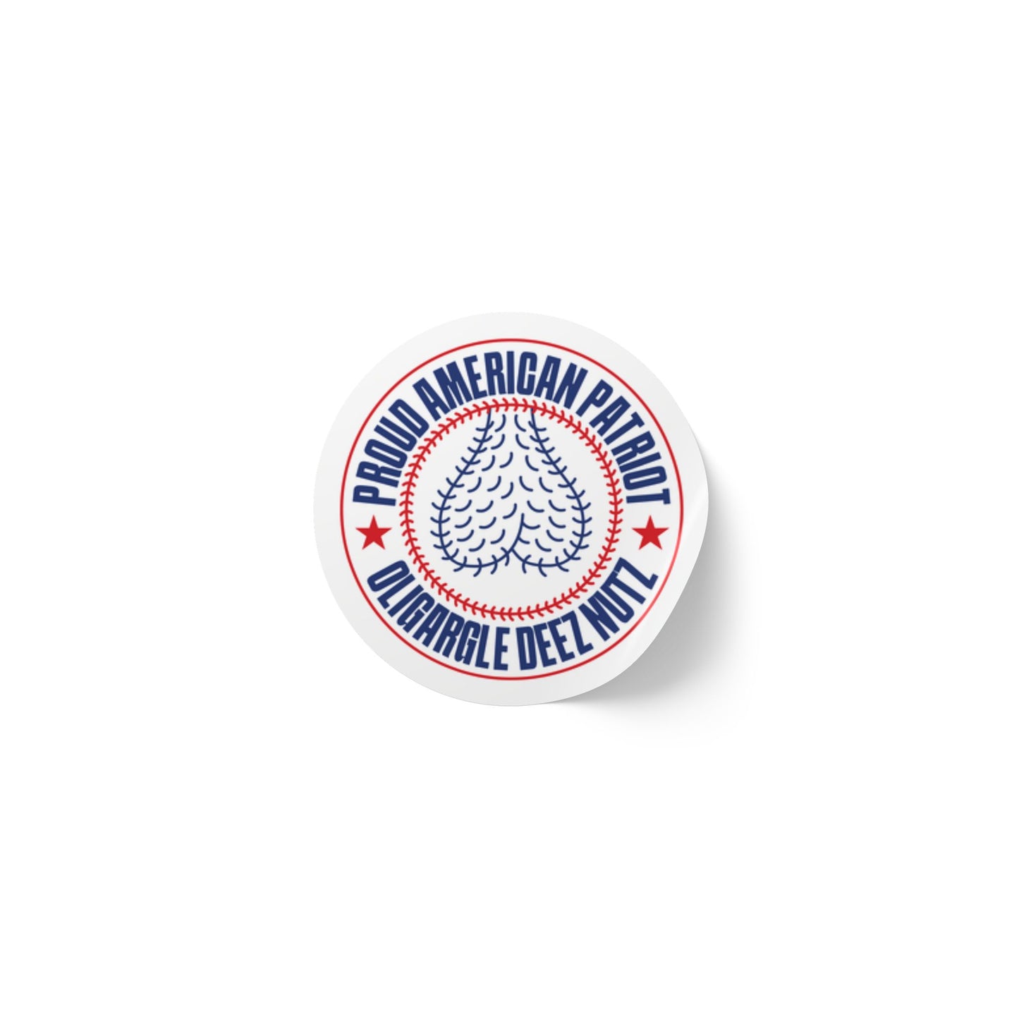 Proud American Patriot Oligargle Deez Nutz Round Sticker Label Rolls