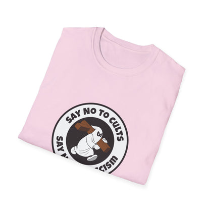 Say No to Cults – Anti-Fascism Satire T-Shirt