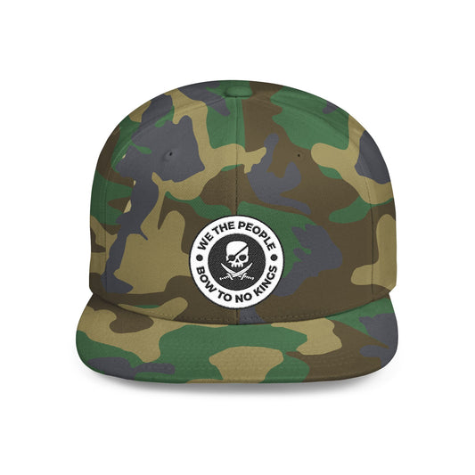 We The People Bow To No Kings – Flat Bill Snapback Hat
