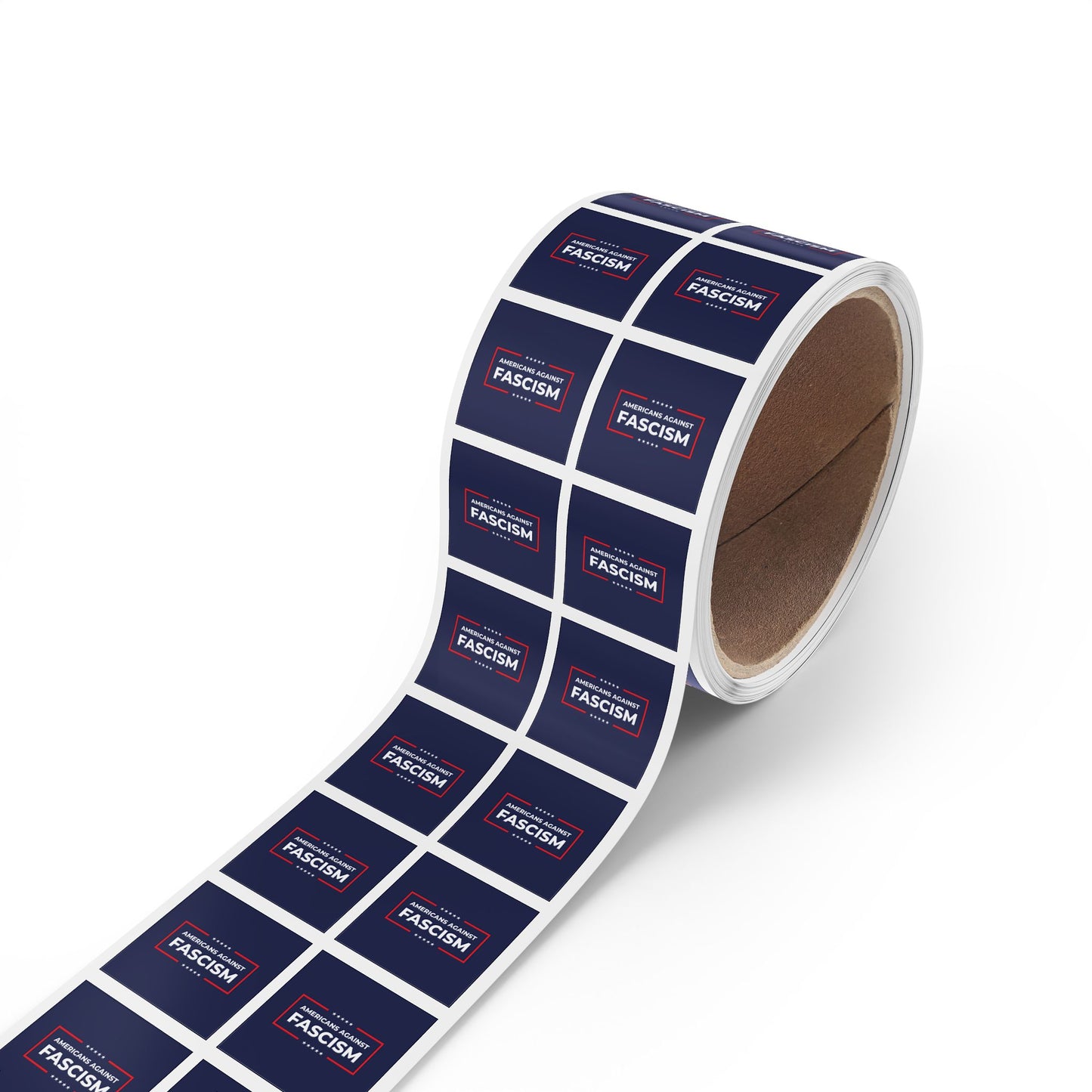 Americans Against Fascism - Square Vinyl Sticker Roll — Anti Trump Protest "No Kings" Antifascist Decals