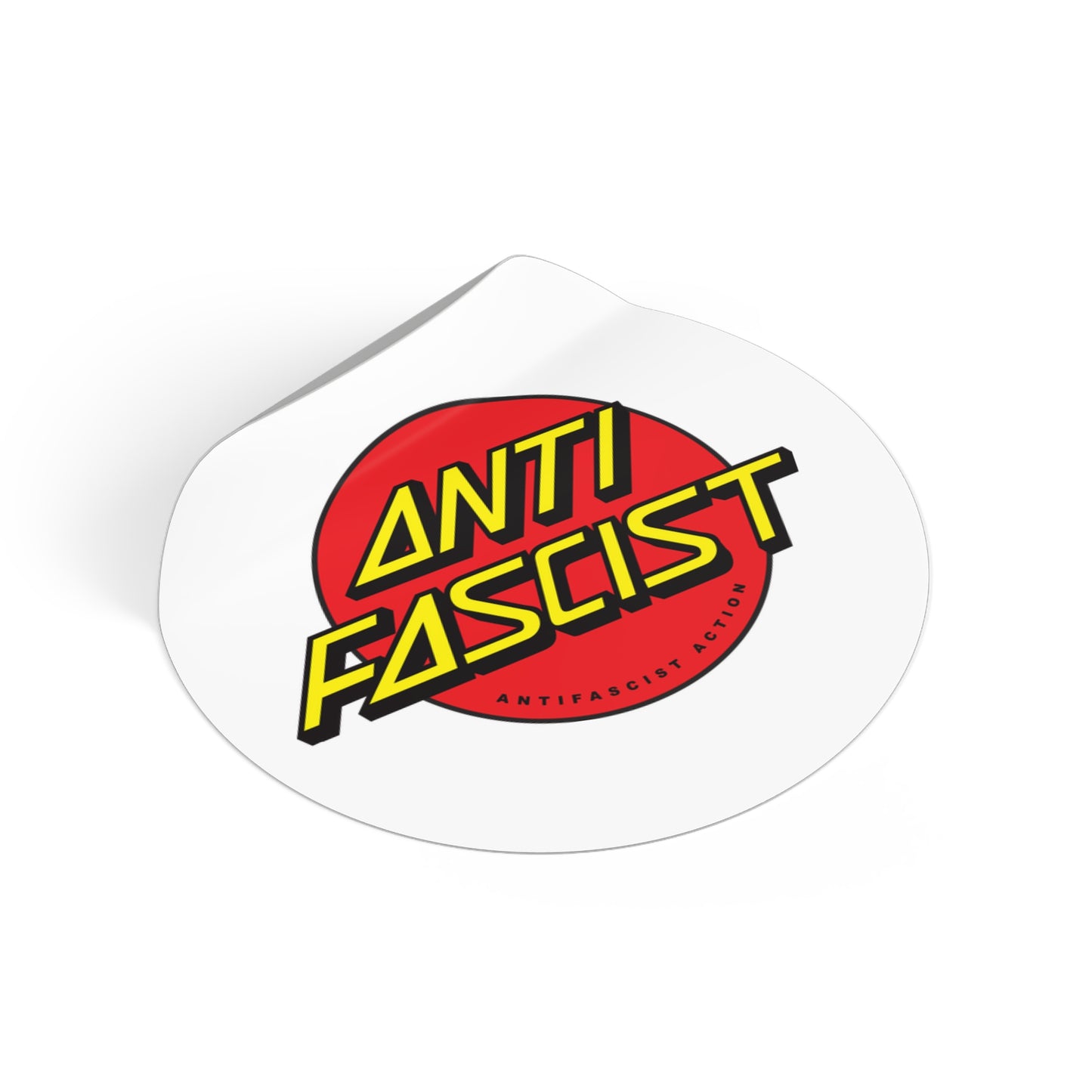 Antifascist Action – Round Vinyl Sticker