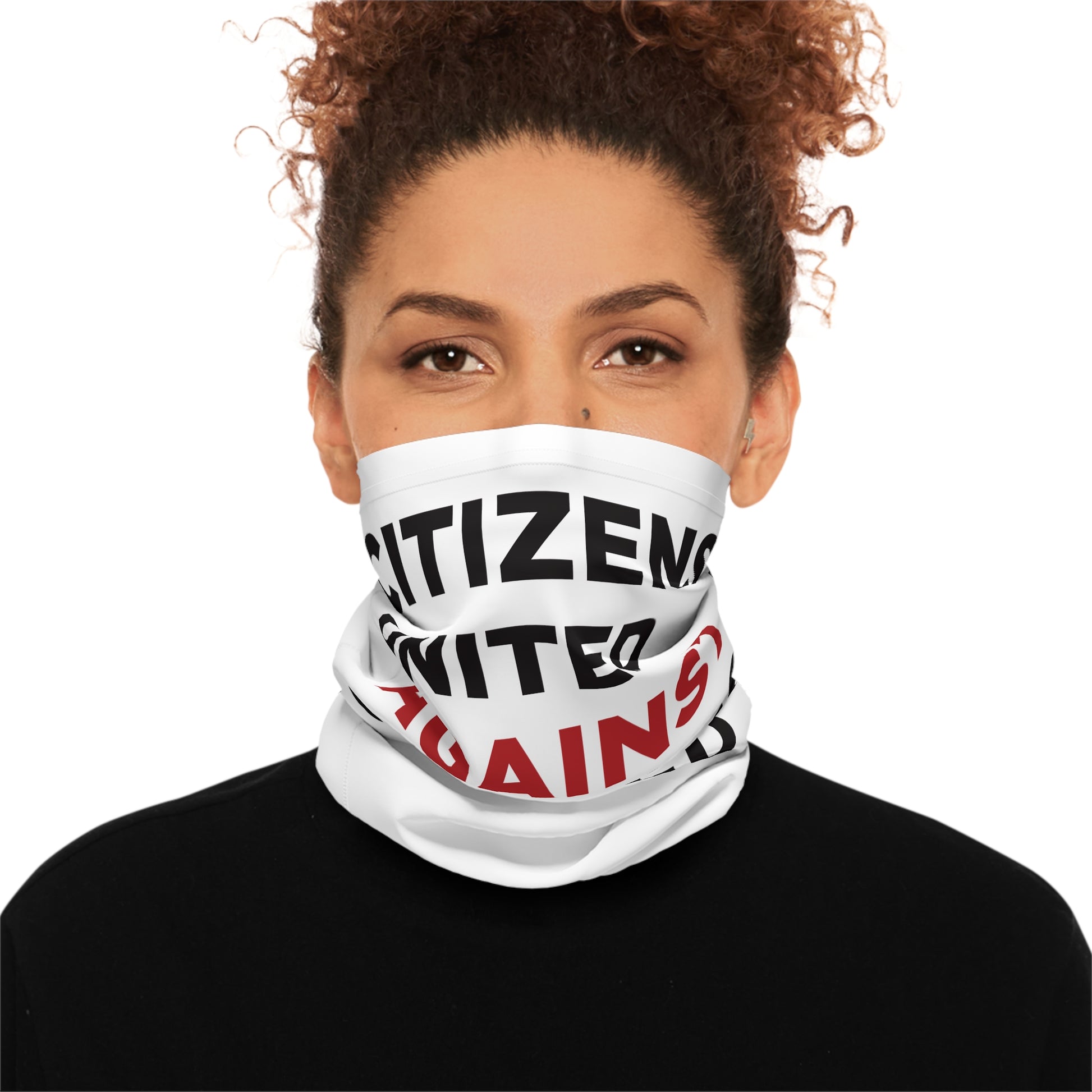 Lightweight Neck Gaiter - Citizens United Against Citizens United - Free Oppression