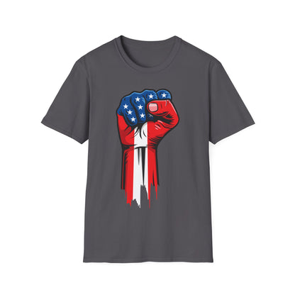 American Painted Hand – Patriotic Protest & Democracy T-Shirt
