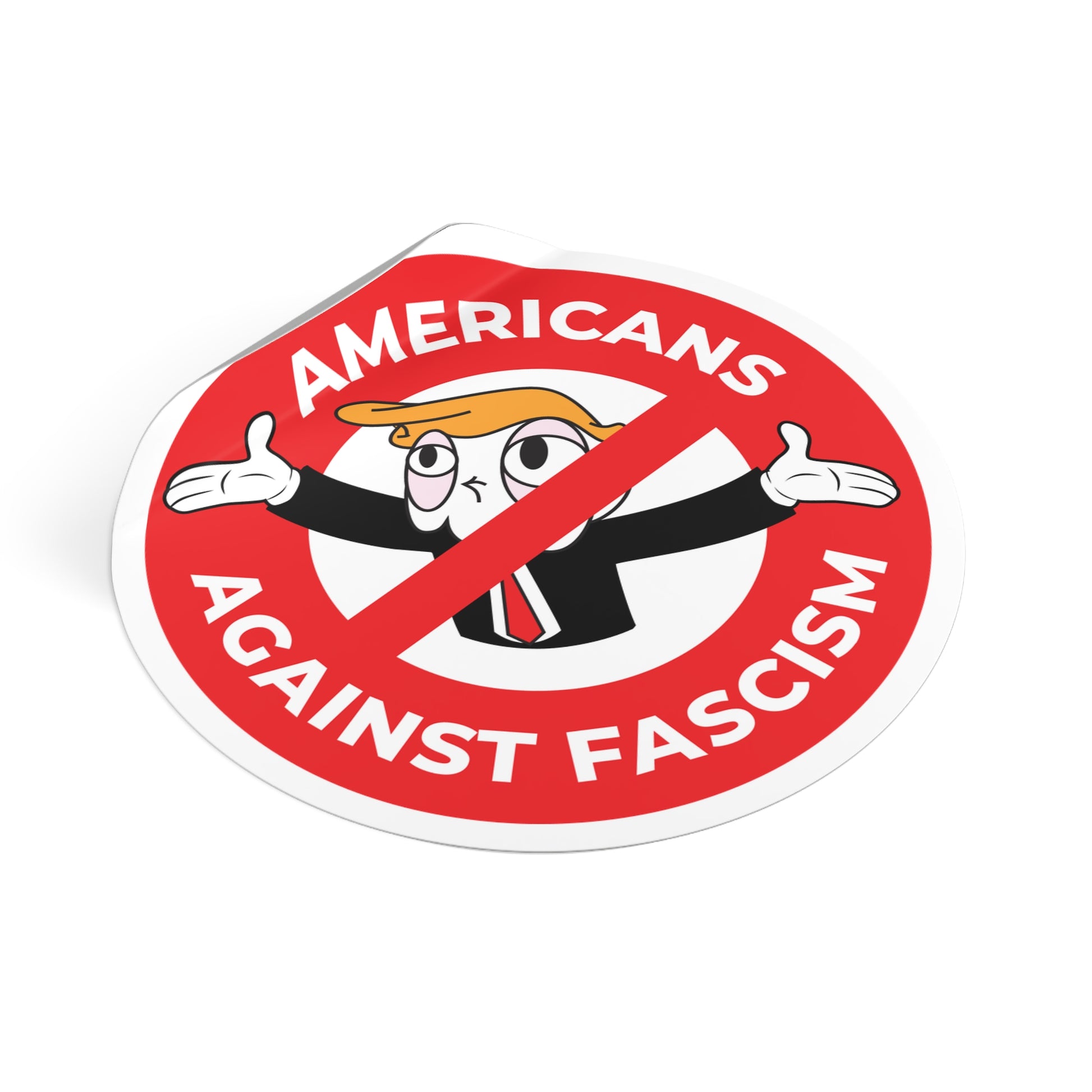 Americans Against Fascism - Round Vinyl Stickers - Free Oppression