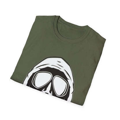 Hooded Antifa Gasmask Three Arrows T-shirt