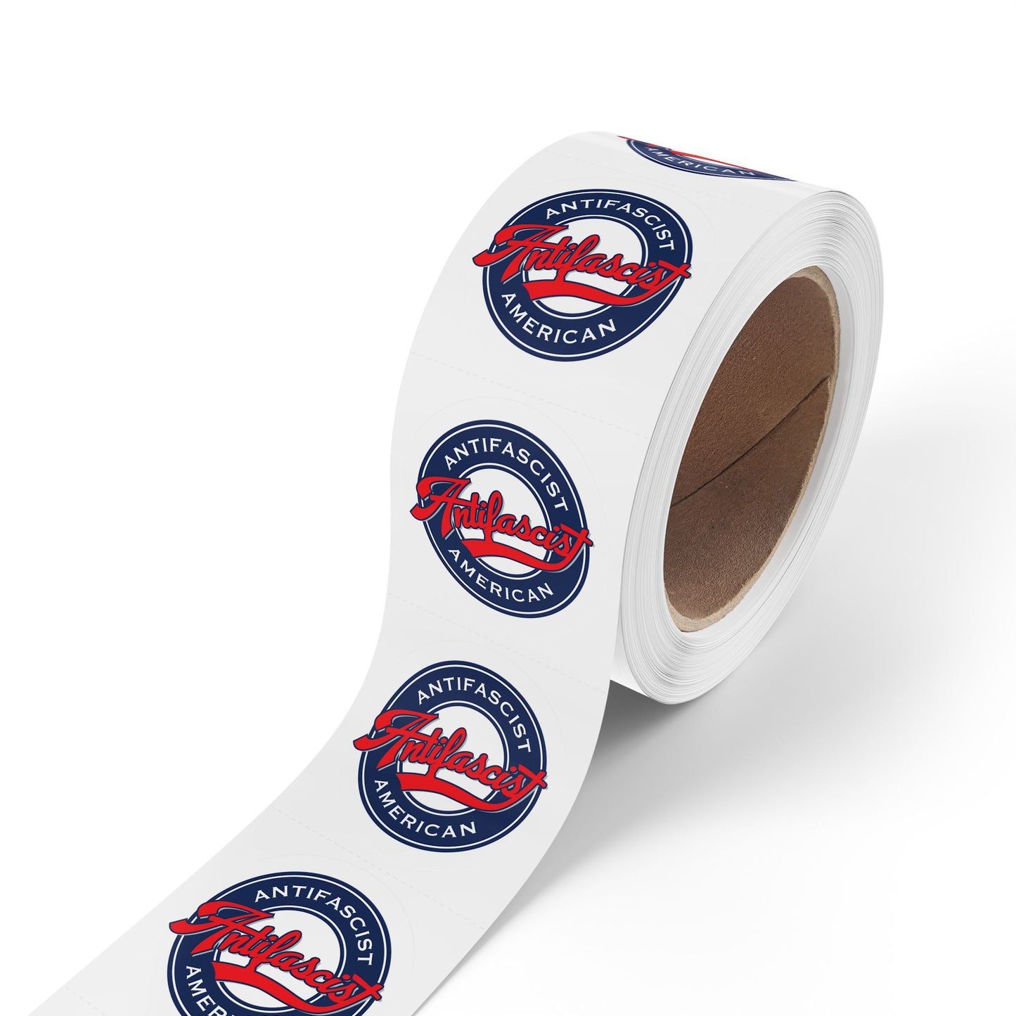 American Antifascist Round Sticker Label Rolls